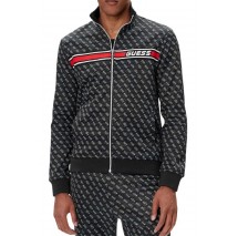 GUESS KORBIN FULL ZIP TRACKSUIT ΖΑΚΕΤΑ ΦΟΥΤΕΡ ΑΝΔΡΙΚΗ BLACK