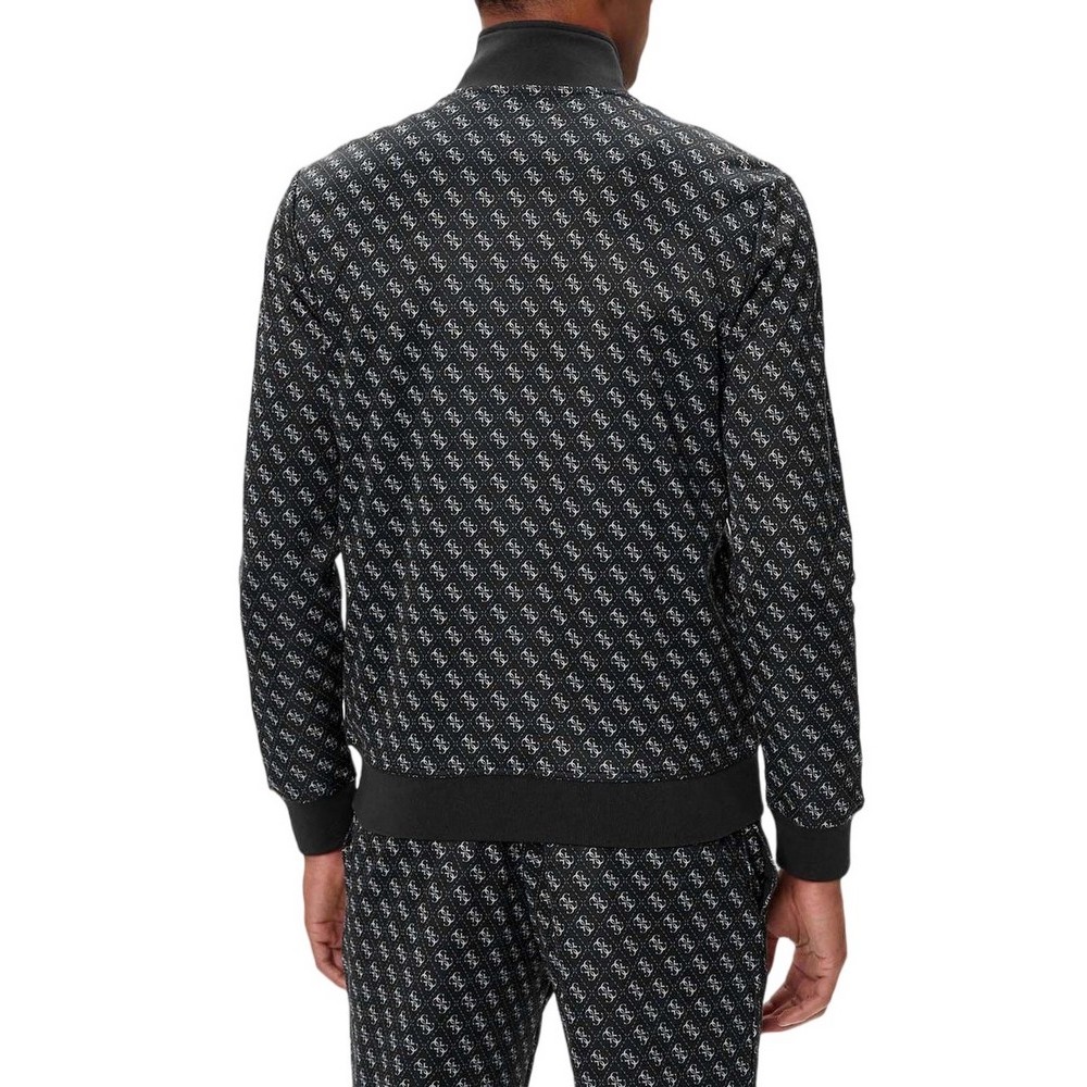 GUESS KORBIN FULL ZIP TRACKSUIT ΖΑΚΕΤΑ ΦΟΥΤΕΡ ΑΝΔΡΙΚΗ BLACK