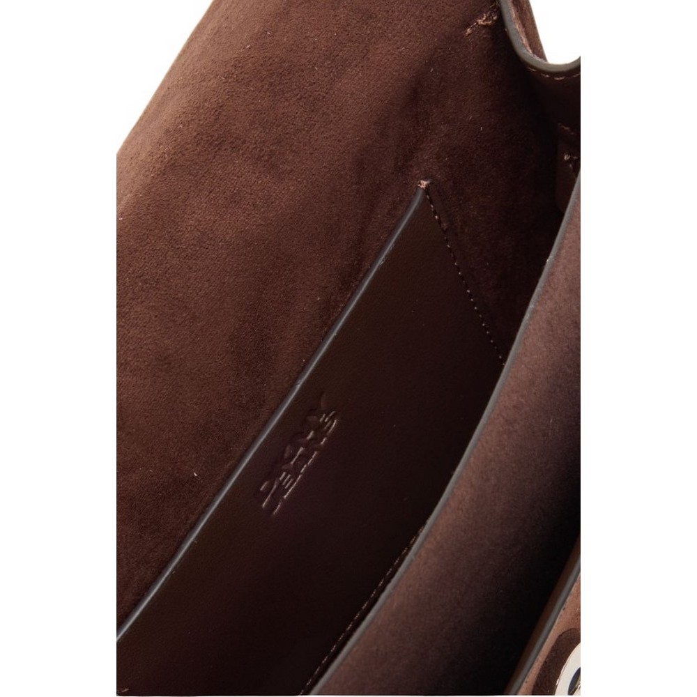 DKNY PAYTON FLAP CROSSBODY HANDBAG R62EMR47 ΤΣΑΝΤΑ ΓΥΝΑΙΚΕΙΑ DARK BROWN