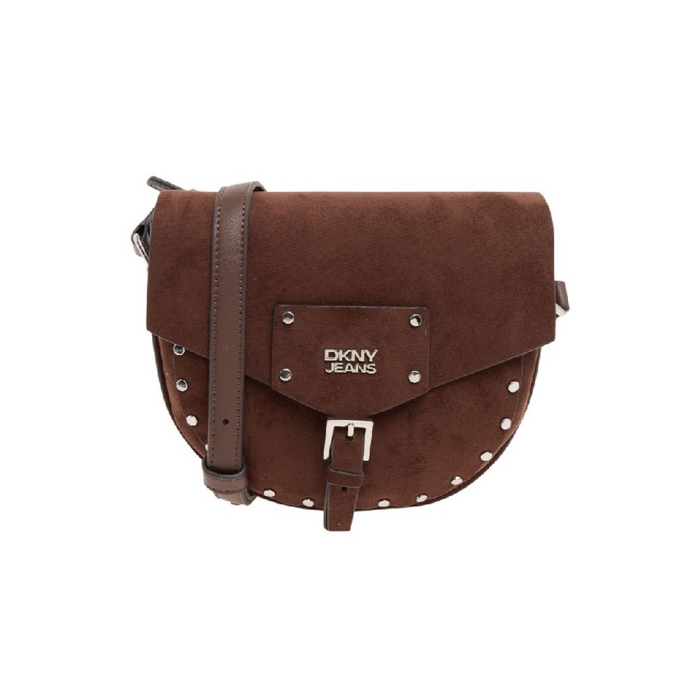 DKNY PAYTON FLAP CROSSBODY HANDBAG R62EMR47 ΤΣΑΝΤΑ ΓΥΝΑΙΚΕΙΑ DARK BROWN