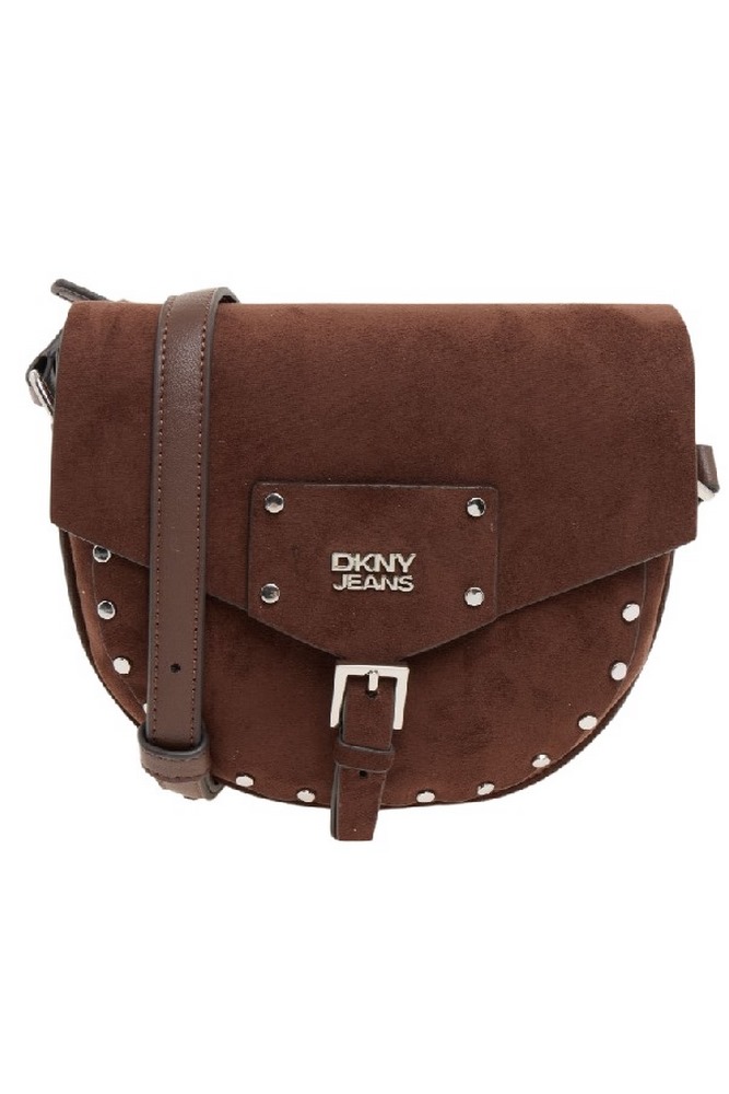 DKNY PAYTON FLAP CROSSBODY HANDBAG R62EMR47 ΤΣΑΝΤΑ ΓΥΝΑΙΚΕΙΑ DARK BROWN