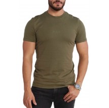 GUESS AIDY CN SS TEE T-SHIRT ΜΠΛΟΥΖΑ ΑΝΔΡΙΚΗ KHAKI