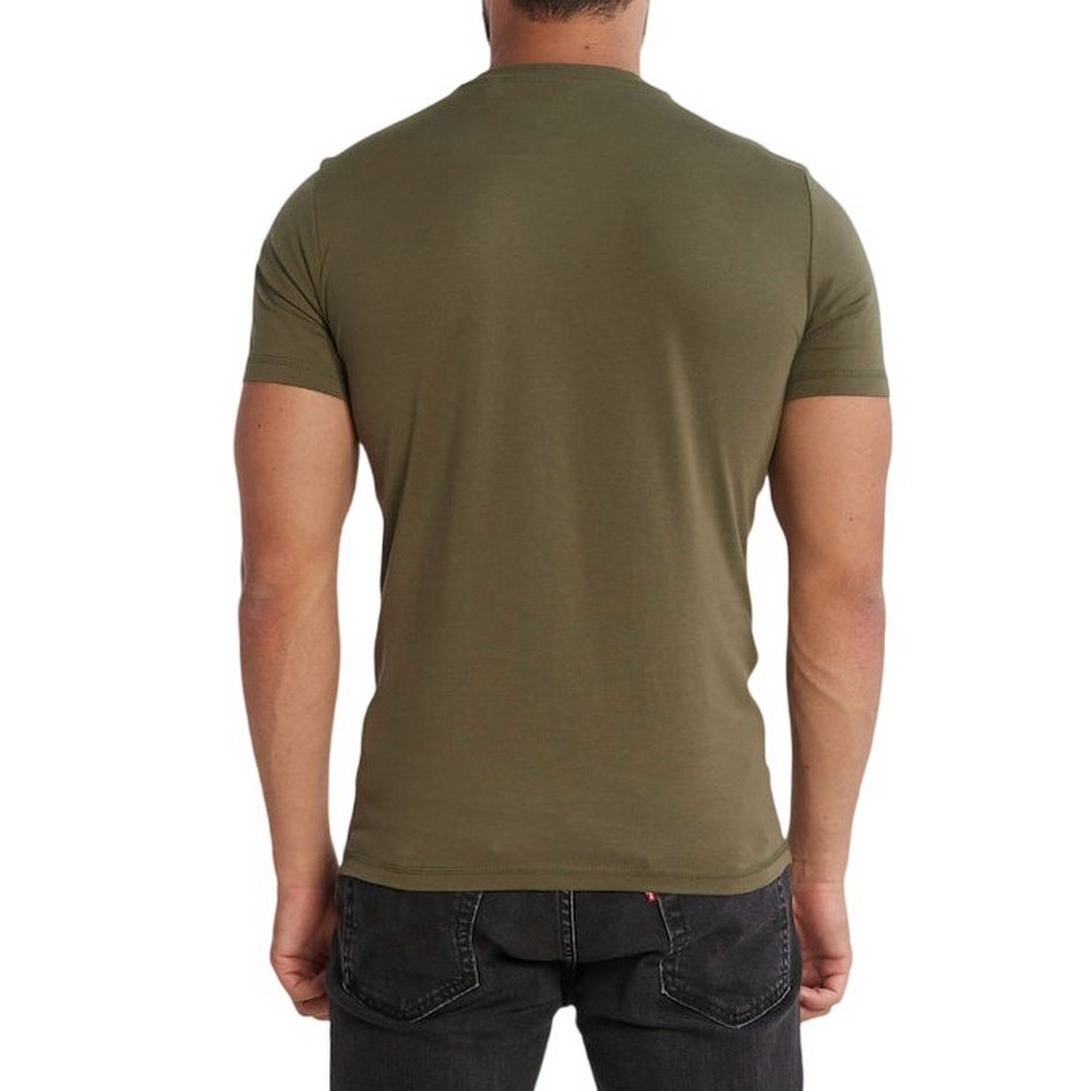 GUESS AIDY CN SS TEE T-SHIRT ΜΠΛΟΥΖΑ ΑΝΔΡΙΚΗ KHAKI