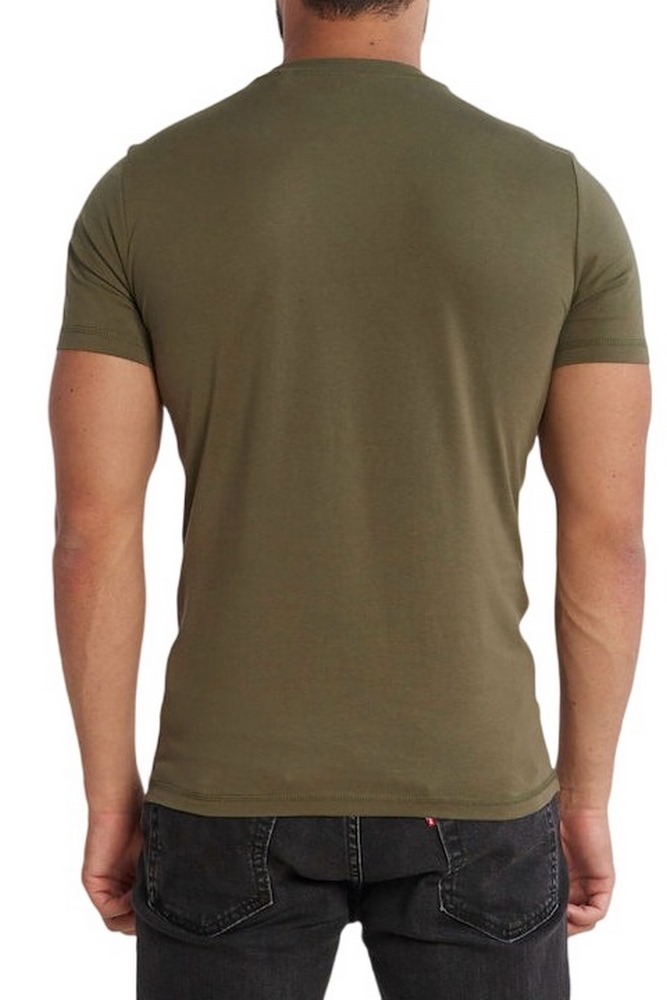 GUESS AIDY CN SS TEE T-SHIRT ΜΠΛΟΥΖΑ ΑΝΔΡΙΚΗ KHAKI