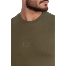 GUESS AIDY T-SHIRT ΜΠΛΟΥΖΑ ΑΝΔΡΙΚΗ KHAKI