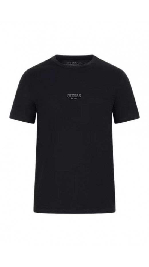 GUESS AIDY CN SS TEE T-SHIRT ΜΠΛΟΥΖΑ ΑΝΔΡΙΚΗ BLACK
