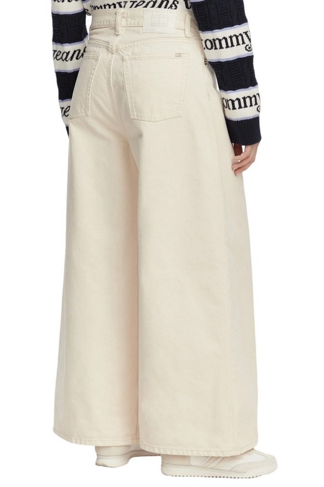 TOMMY JEANS MID RISE BAGGY PLEAT BJ6004 ΤΖΙΝ ΠΑΝΤΕΛΟΝΙ ΓΥΝΑΙΚΕΙΟ DENIM WHITE