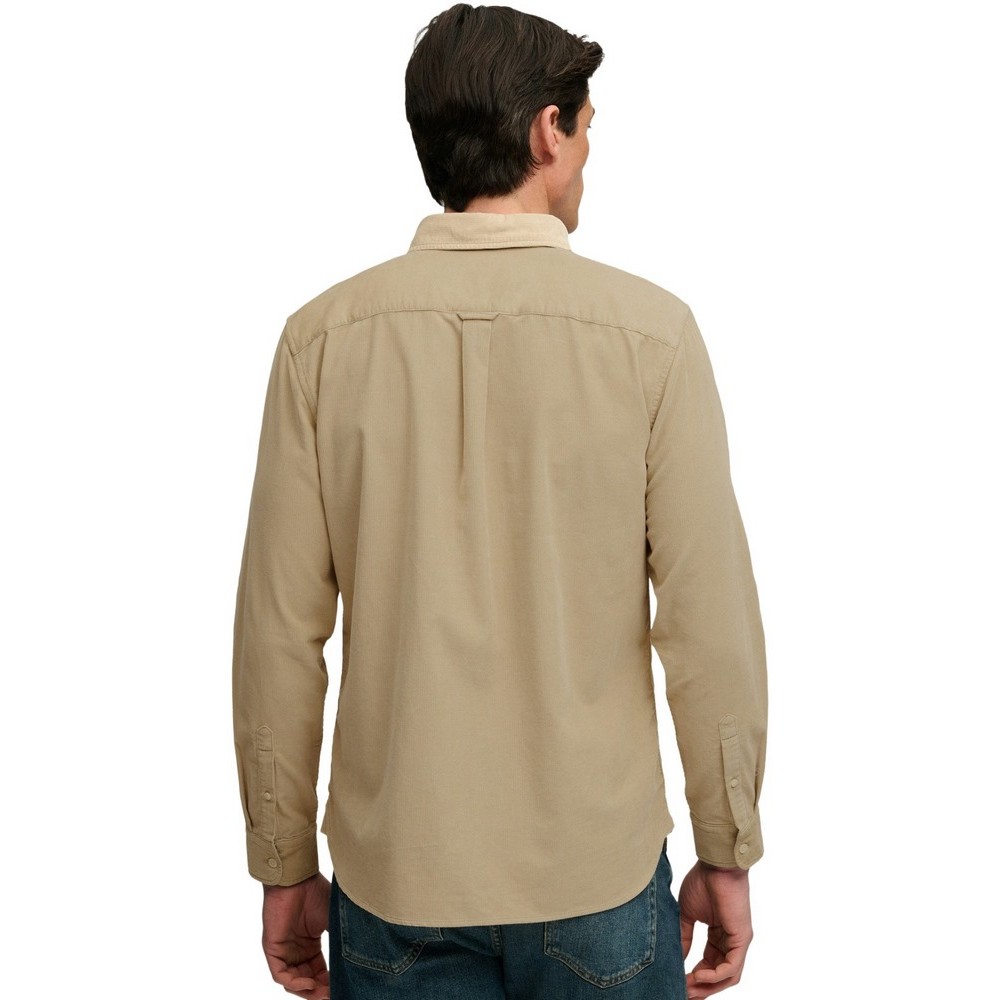 SUPERDRY CLASSIC NEEDLE CORD SHIRT ΠΟΥΚΑΜΙΣΟ ΑΝΔΡΙΚΟ BEIGE