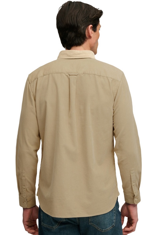 SUPERDRY CLASSIC NEEDLE CORD SHIRT ΠΟΥΚΑΜΙΣΟ ΑΝΔΡΙΚΟ BEIGE