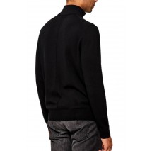 CALVIN KLEIN 100% MERINO QZ 14GG ΜΠΛΟΥΖΑ ΠΛΕΚΤΗ ΑΝΔΡΙΚΗ BLACK