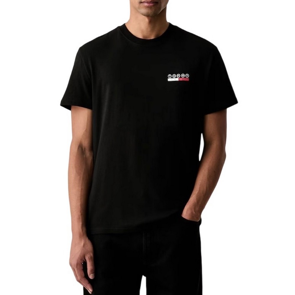 TOMMY JEANS REG DNA PLAY T-SHIRT ΜΠΛΟΥΖΑ ΑΝΔΡΙΚΗ BLACK