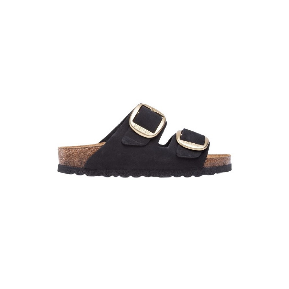 BIRKENSTOCK LEATHER ARIZONA BIG BUCKLE LENB NARROW SEASONAL ΠΑΝΤΟΦΛΑ ΓΥΝΑΙΚΕΙΑ BLACK/GOLD
