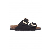 BIRKENSTOCK LEATHER ARIZONA BIG BUCKLE LENB NARROW SEASONAL ΠΑΝΤΟΦΛΑ ΓΥΝΑΙΚΕΙΑ BLACK/GOLD