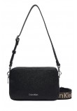 CALVIN KLEIN WEBBING 2X STRAP CAMERA BAG ΤΣΑΝΤΑ ΓΥΝΑΙΚΕΙΑ BLACK