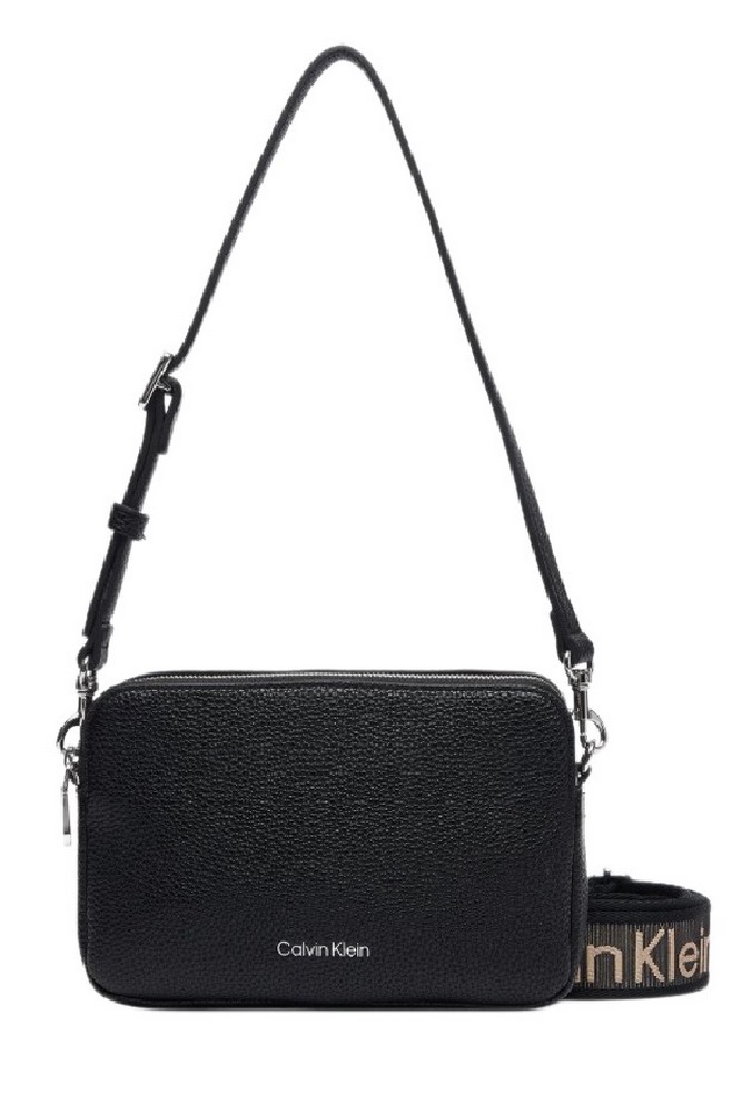 CALVIN KLEIN WEBBING 2X STRAP CAMERA BAG ΤΣΑΝΤΑ ΓΥΝΑΙΚΕΙΑ BLACK