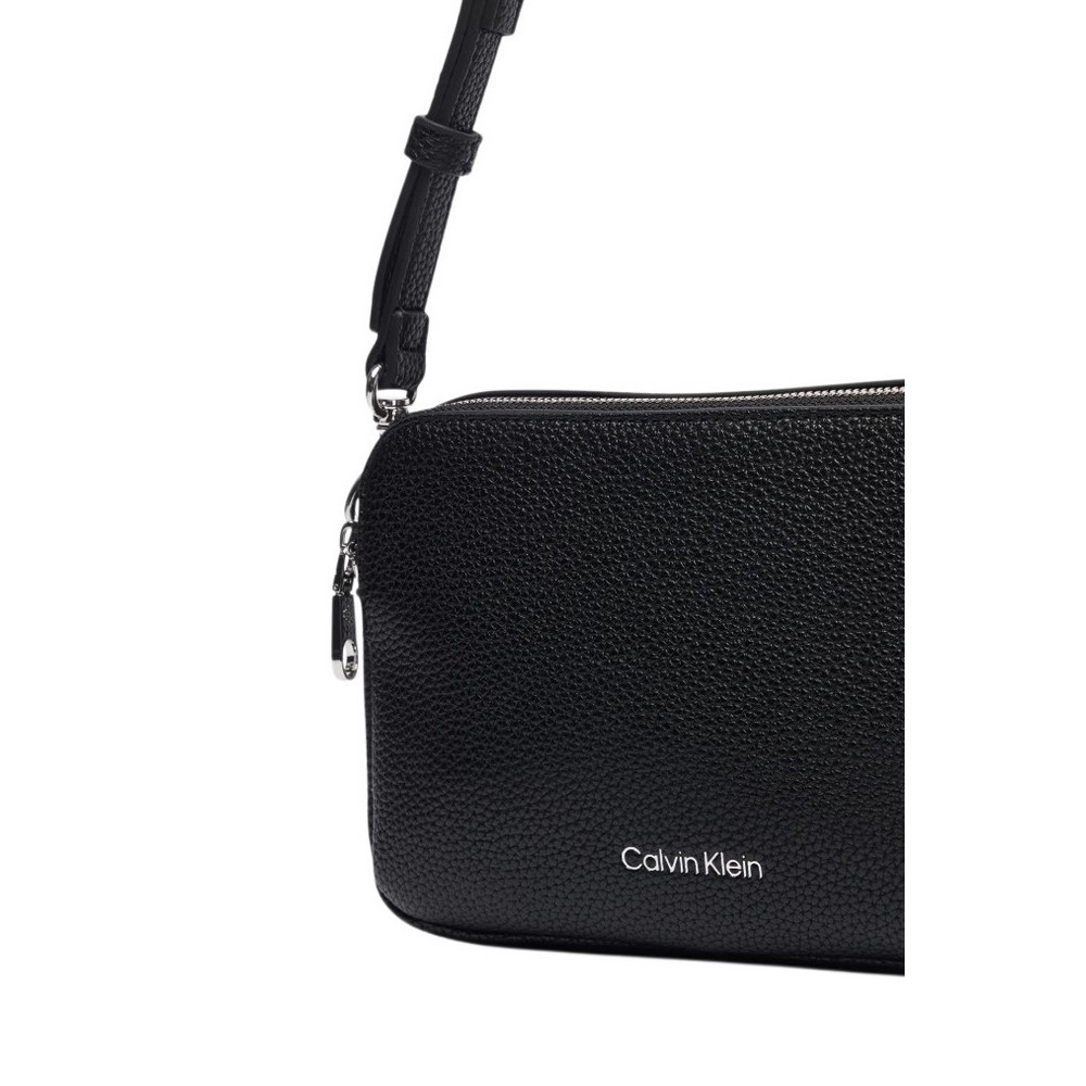 CALVIN KLEIN WEBBING 2X STRAP CAMERA BAG ΤΣΑΝΤΑ ΓΥΝΑΙΚΕΙΑ BLACK