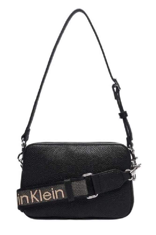 CALVIN KLEIN WEBBING 2X STRAP CAMERA BAG ΤΣΑΝΤΑ ΓΥΝΑΙΚΕΙΑ BLACK