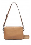 CALVIN KLEIN WEBBING 2X STRAP CAMERA BAG ΤΣΑΝΤΑ ΓΥΝΑΙΚΕΙΑ BEIGE