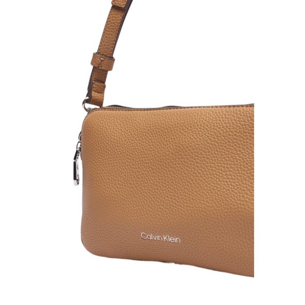CALVIN KLEIN WEBBING 2X STRAP CAMERA BAG ΤΣΑΝΤΑ ΓΥΝΑΙΚΕΙΑ BEIGE
