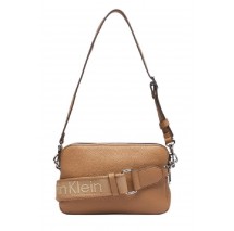 CALVIN KLEIN WEBBING 2X STRAP CAMERA BAG ΤΣΑΝΤΑ ΓΥΝΑΙΚΕΙΑ BEIGE