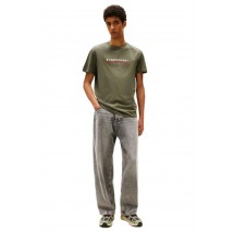 TOMMY JEANS REG DNA TEE EXT T-SHIRT ΜΠΛΟΥΖΑ ΑΝΔΡΙΚΗ MILITARY GREEN