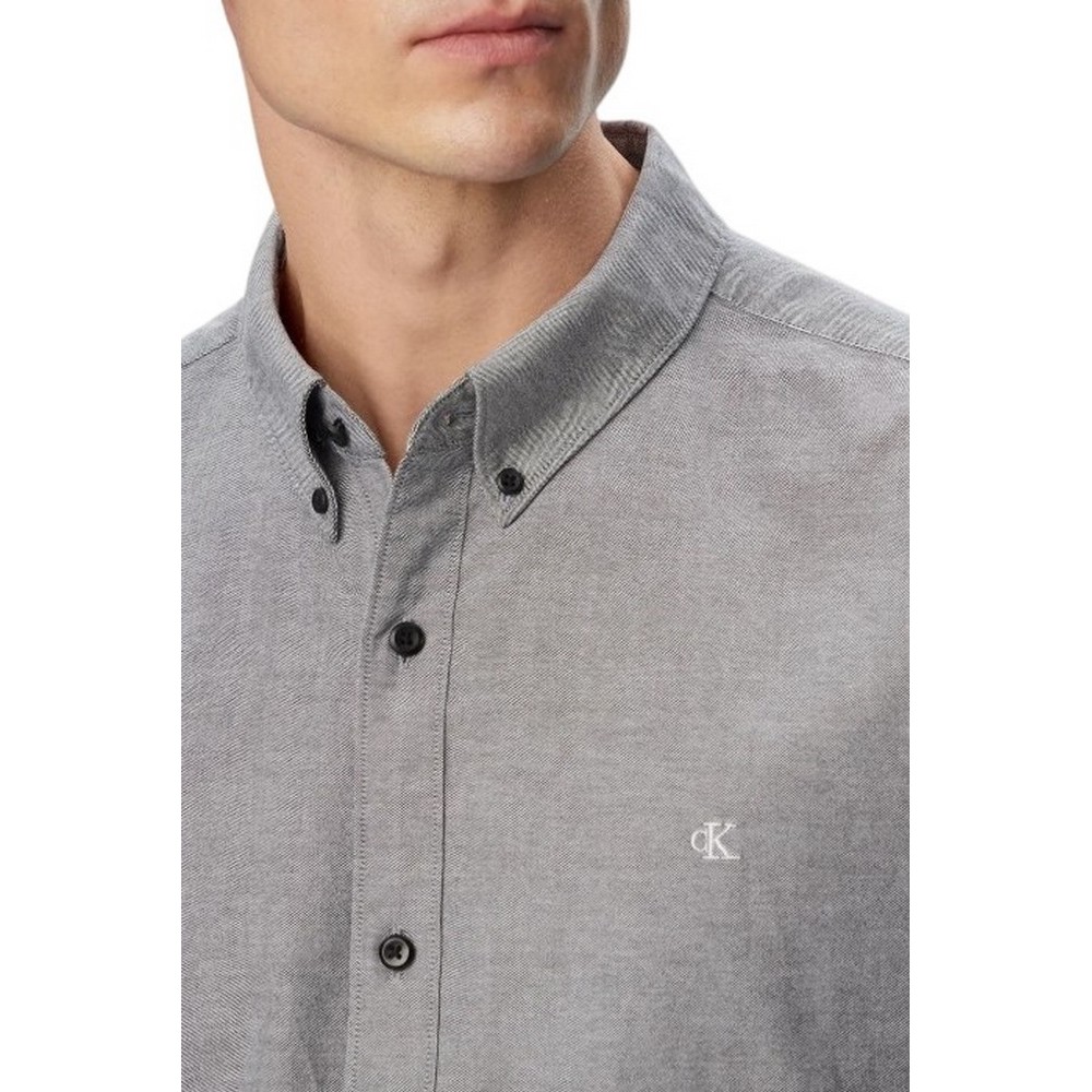 CALVIN KLEIN JEANS SOLID OXFORD CLASSIC SHIRT ΠΟΥΚΑΜΙΣΟ ΑΝΔΡΙΚΟ BLACK