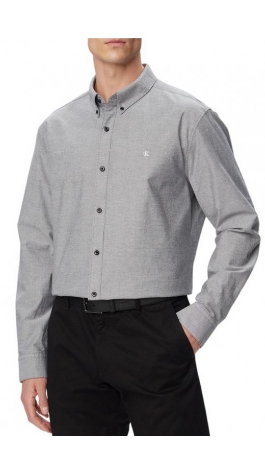 CALVIN KLEIN JEANS SOLID OXFORD CLASSIC SHIRT ΠΟΥΚΑΜΙΣΟ ΑΝΔΡΙΚΟ BLACK