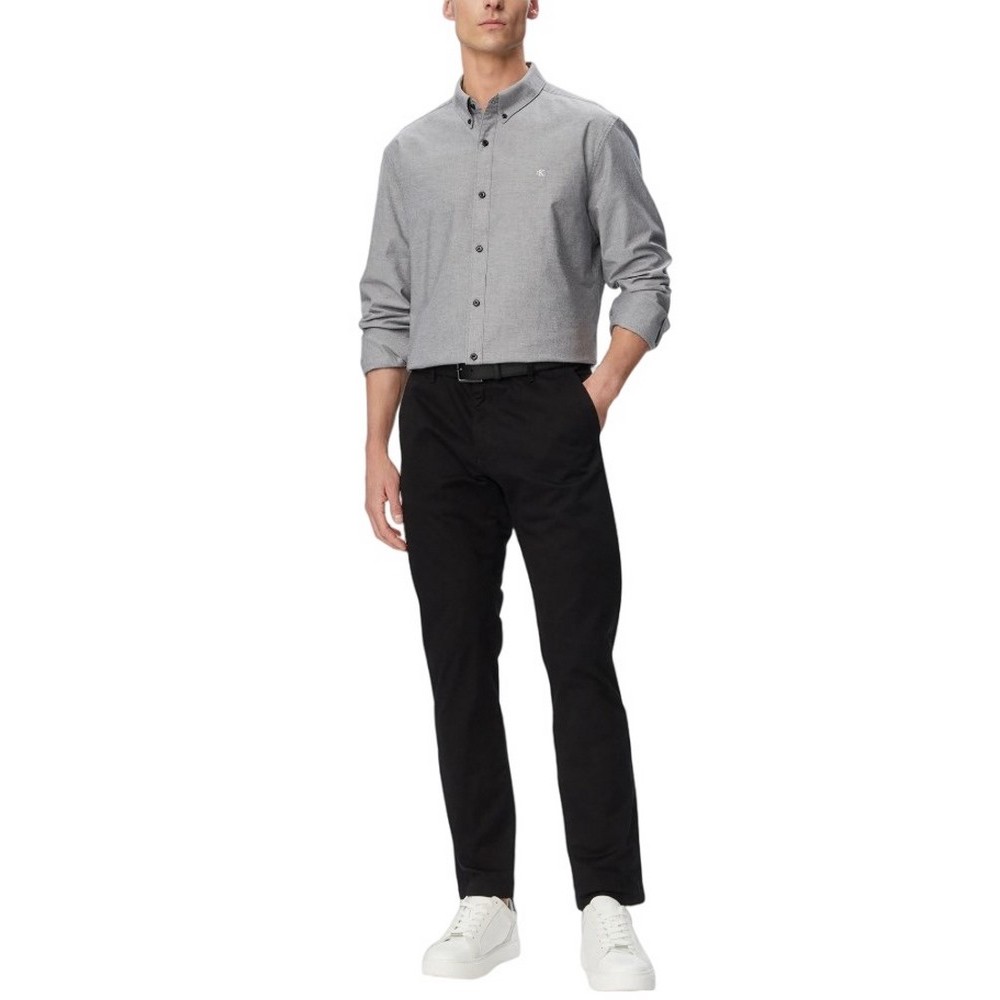 CALVIN KLEIN JEANS SOLID OXFORD CLASSIC SHIRT ΠΟΥΚΑΜΙΣΟ ΑΝΔΡΙΚΟ BLACK
