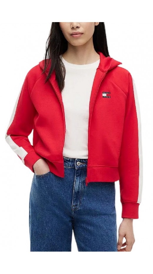 TOMMY JEANS REG BADGE TRACK HOOD EXT ΖΑΚΕΤΑ ΦΟΥΤΕΡ ΓΥΝΑΙΚΕΙΑ RED