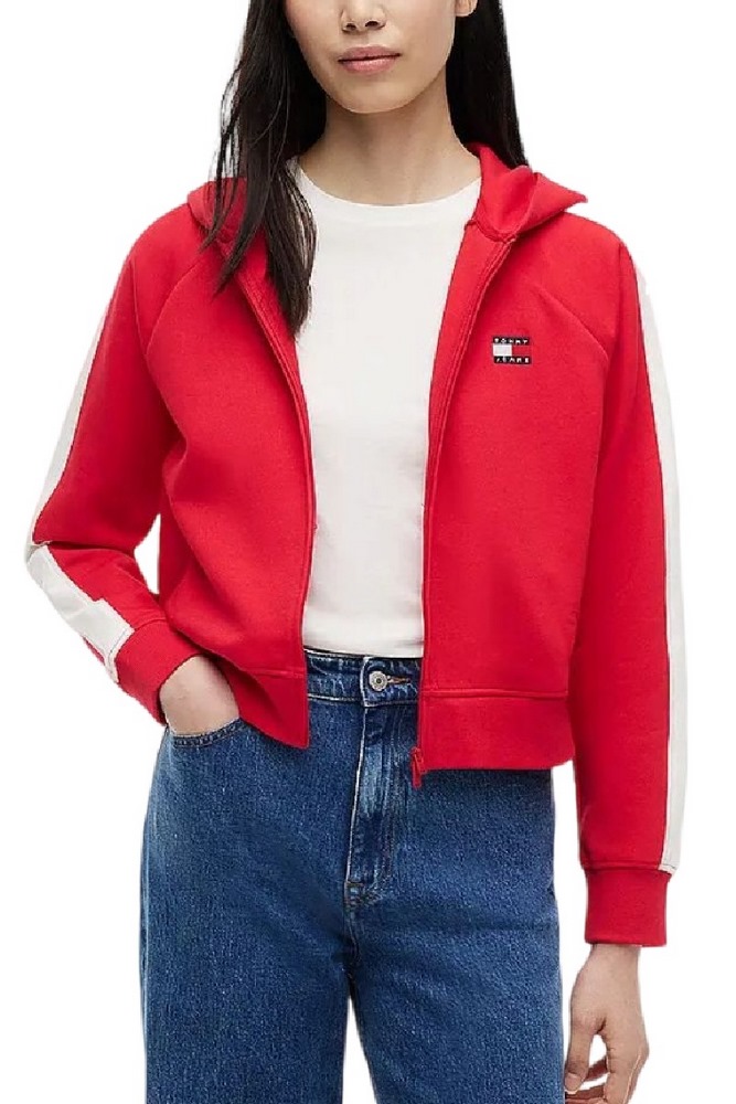 TOMMY JEANS REG BADGE TRACK HOOD EXT ΖΑΚΕΤΑ ΦΟΥΤΕΡ ΓΥΝΑΙΚΕΙΑ RED