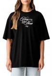 HUGO BOSS OVERSIZED TEE JERSEY T-SHIRT ΜΠΛΟΥΖΑ ΓΥΝΑΙΚΕΙΑ BLACK/BLACK