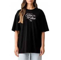 HUGO BOSS OVERSIZED TEE JERSEY T-SHIRT ΜΠΛΟΥΖΑ ΓΥΝΑΙΚΕΙΑ BLACK/BLACK