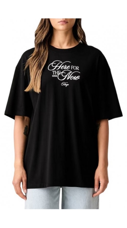 HUGO BOSS OVERSIZED TEE JERSEY T-SHIRT ΜΠΛΟΥΖΑ ΓΥΝΑΙΚΕΙΑ BLACK/BLACK