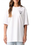 HUGO BOSS OVERSIZED TEE JERSEY T-SHIRT ΜΠΛΟΥΖΑ ΓΥΝΑΙΚΕΙΑ WHITE