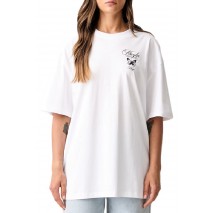 HUGO BOSS OVERSIZED TEE JERSEY T-SHIRT ΜΠΛΟΥΖΑ ΓΥΝΑΙΚΕΙΑ WHITE