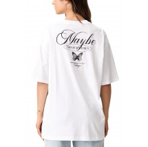 HUGO BOSS OVERSIZED TEE JERSEY T-SHIRT ΜΠΛΟΥΖΑ ΓΥΝΑΙΚΕΙΑ WHITE