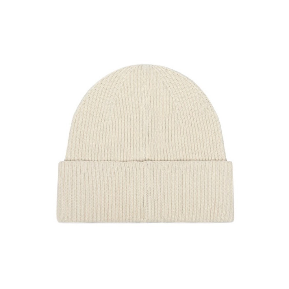 CALVIN KLEIN MONOLOGO PATCH RIB BEANIE ΣΚΟΥΦΟΣ ΑΝΔΡΙΚΟΣ OFF WHITE