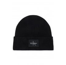 CALVIN KLEIN MONOLOGO PATCH RIB BEANIE ΣΚΟΥΦΟΣ ΑΝΔΡΙΚΟΣ BLACK