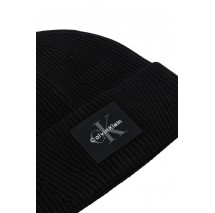 CALVIN KLEIN MONOLOGO PATCH RIB BEANIE ΣΚΟΥΦΟΣ ΑΝΔΡΙΚΟΣ BLACK