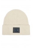 CALVIN KLEIN MONOLOGO PATCH RIB BEANIE ΣΚΟΥΦΟΣ ΑΝΔΡΙΚΟΣ OFF WHITE