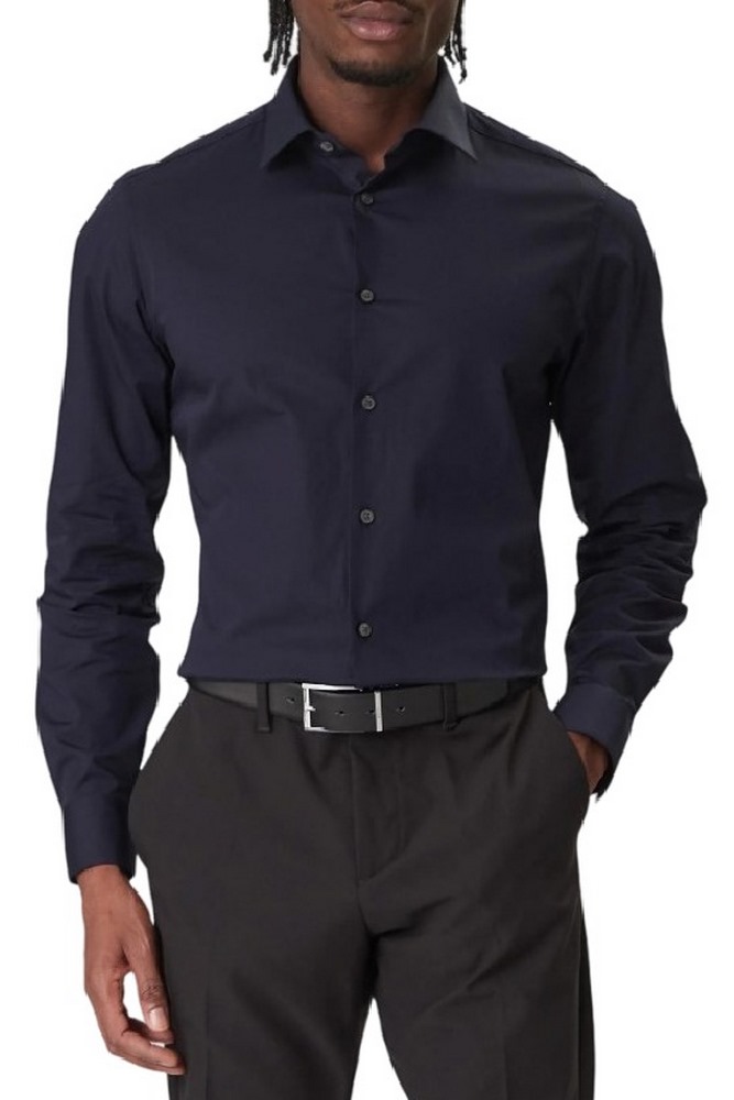 CALVIN KLEIN REG ESNTL POPLIN NOS STR SLD ΠΟΥΚΑΜΙΣΟ ΑΝΔΡΙΚΟ DARK NAVY