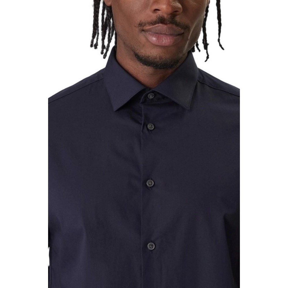 CALVIN KLEIN REG ESNTL POPLIN NOS STR SLD ΠΟΥΚΑΜΙΣΟ ΑΝΔΡΙΚΟ DARK NAVY