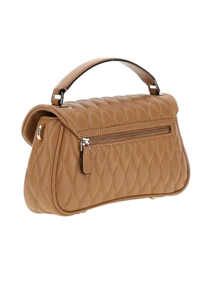 GUESS VALLA TOP HANDLE FLAP ΤΣΑΝΤΑ ΓΥΝΑΙΚΕΙΑ BEIGE