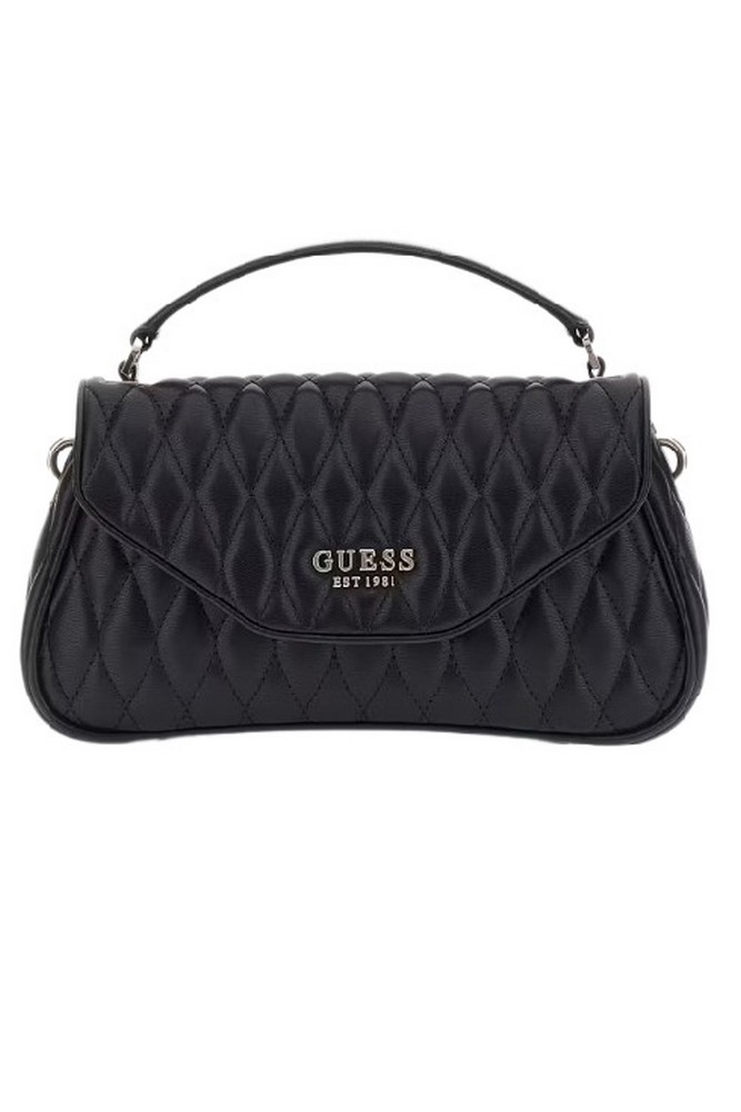 GUESS BOLENA MINI SATCHEL ΤΣΑΝΤΑ ΓΥΝΑΙΚΕΙΑ BLACK