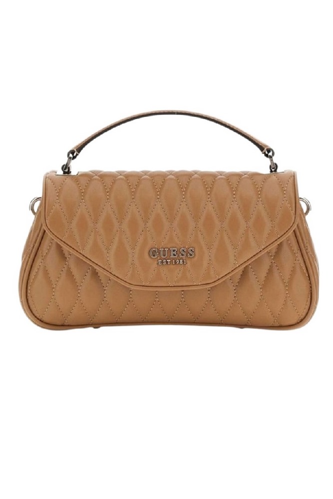 GUESS VALLA TOP HANDLE FLAP ΤΣΑΝΤΑ ΓΥΝΑΙΚΕΙΑ BEIGE