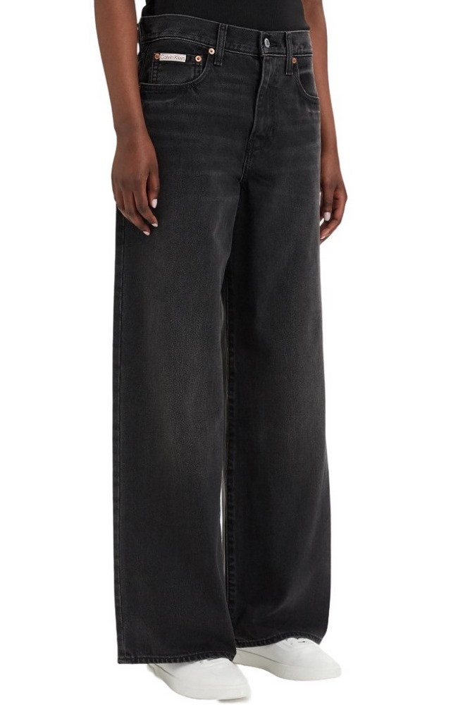 CALVIN KLEIN JEANS THE WIDE LEG EVENING BLACK ΤΖΙΝ ΠΑΝΤΕΛΟΝΙ ΓΥΝΑΙΚΕΙΟ BLACK DENIM