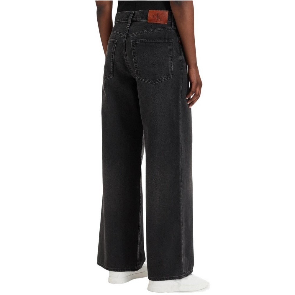 CALVIN KLEIN JEANS THE WIDE LEG EVENING BLACK ΤΖΙΝ ΠΑΝΤΕΛΟΝΙ ΓΥΝΑΙΚΕΙΟ BLACK DENIM