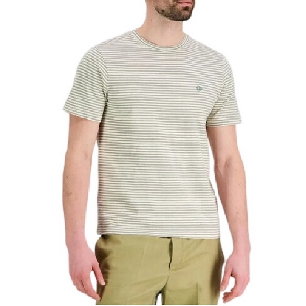 SUPERDRY D2 OVIN CLASSIC ESSENTIAL STRIPE T-SHIRT ΜΠΛΟΥΖΑ ΑΝΔΡΙΚΗ SAGE