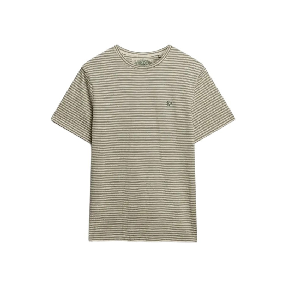 SUPERDRY D2 OVIN CLASSIC ESSENTIAL STRIPE T-SHIRT ΜΠΛΟΥΖΑ ΑΝΔΡΙΚΗ SAGE