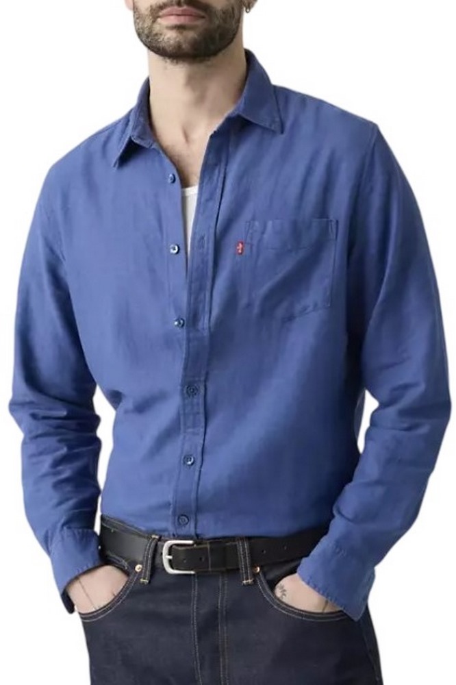 LEVIS SUNSET 1 POCKET STANDARD ΠΟΥΚΑΜΙΣΟ ΑΝΔΡΙΚΟ BLUE